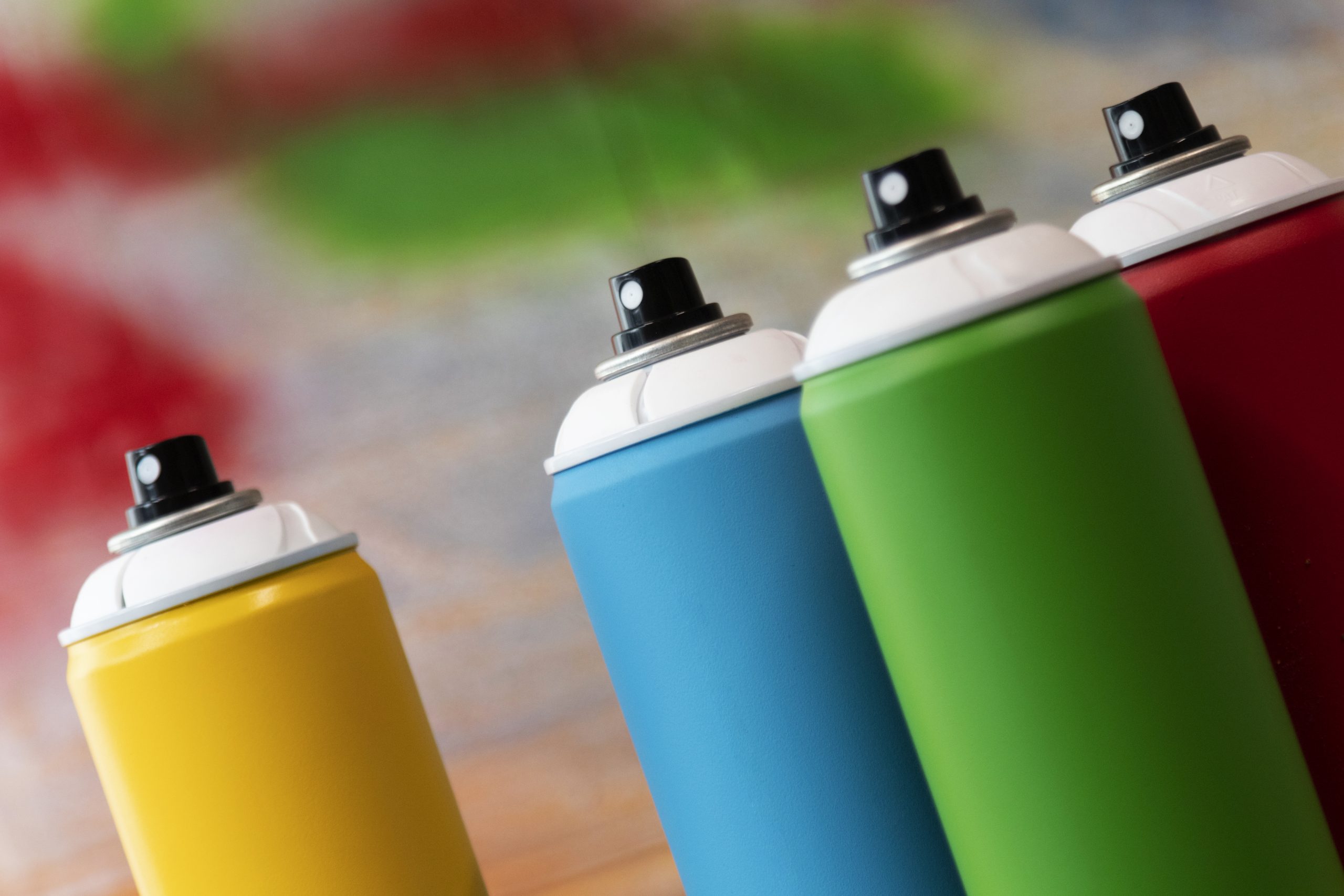 Spray coating bottle close-up